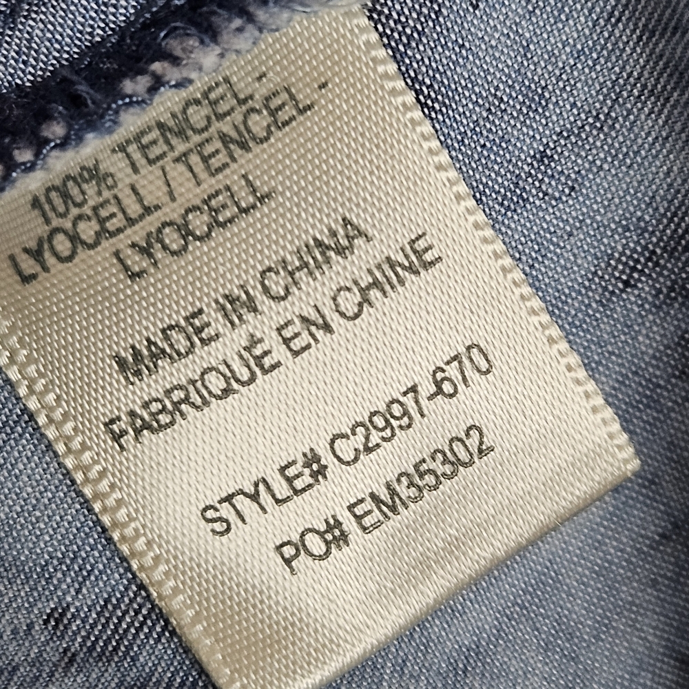 Cloth & Stone Chambray Popover Top - image 7